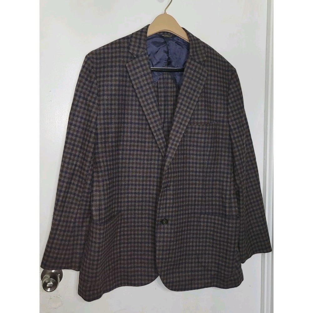 BROOKS BROTHERS Fitzgerald Gingham ChecK Wool Blazer Sport Coat Jacket - 46R